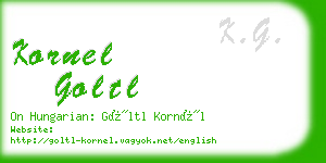 kornel goltl business card